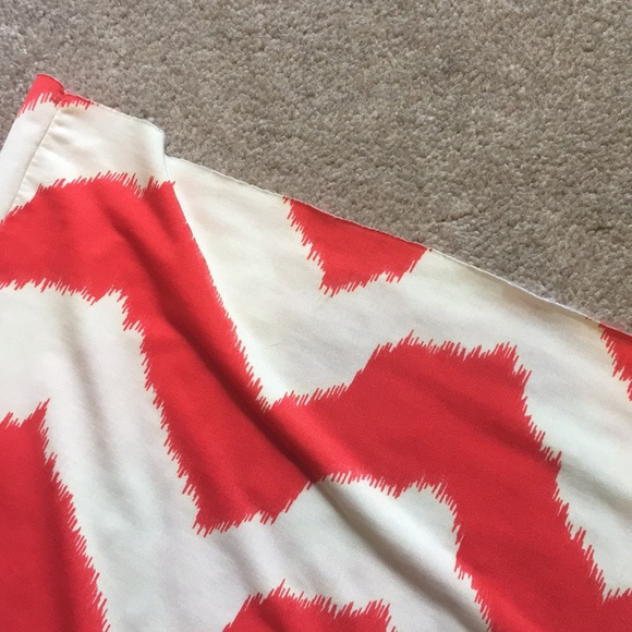 🌷 Coral & White Chevron Dress - Picture 7 of 8